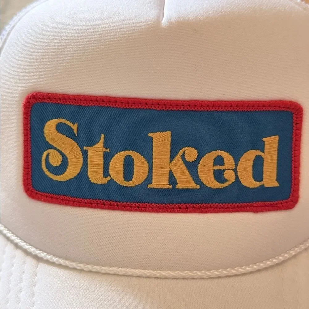 Aviator Nation White Trucker Stocked Hat